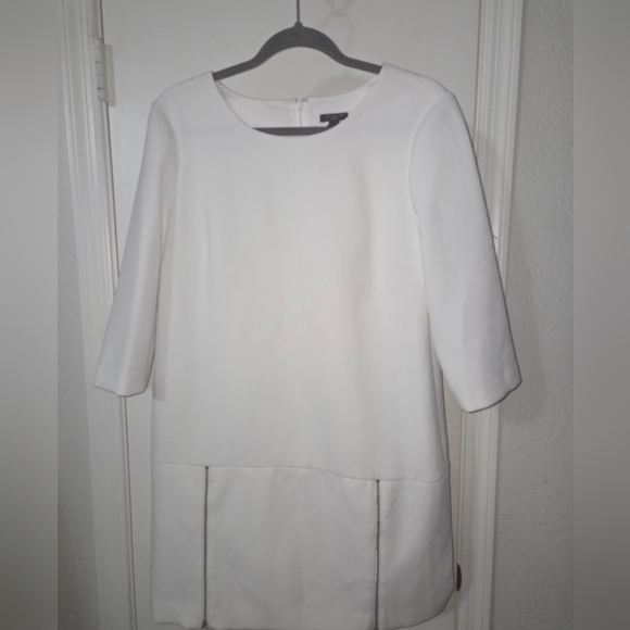 Ann Taylor White Long Sleeve Dress - Picture 1 of 5